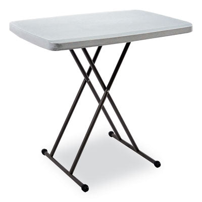 Iceberg IndestrucTable Classic Personal Folding Table, 30" x 20" x 25" to 28", Charcoal OrdermeInc OrdermeInc