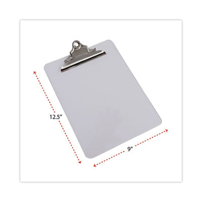 Plastic Clipboard with High Capacity Clip, 1.25" Clip Capacity, Holds 8.5 x 11 Sheets, Clear OrdermeInc OrdermeInc