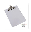 Plastic Clipboard with High Capacity Clip, 1.25" Clip Capacity, Holds 8.5 x 11 Sheets, Clear OrdermeInc OrdermeInc