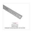 Stainless Steel Ruler with Cork Back and Hanging Hole, Standard/Metric, 12" Long OrdermeInc OrdermeInc