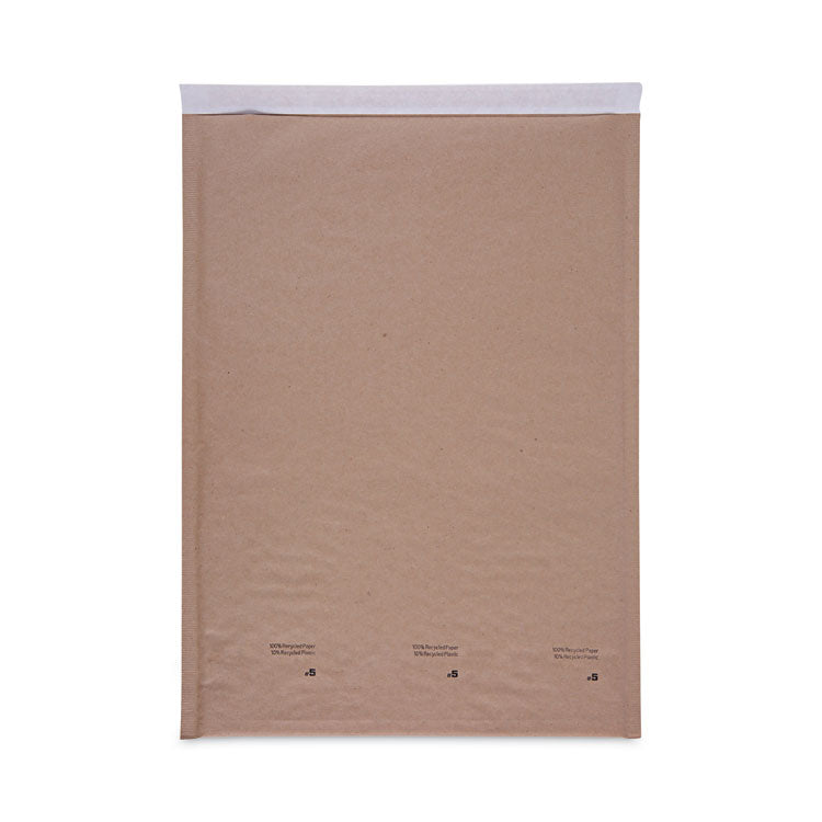 Natural Self-Seal Cushioned Mailer, #5, Barrier Bubble Air Cell Cushion, Self-Adhesive Closure, 10.5 x 16, Kraft, 80/Carton OrdermeInc OrdermeInc