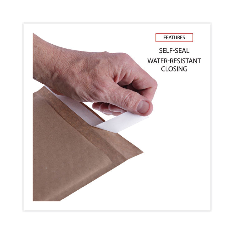 Natural Self-Seal Cushioned Mailer, #0, Barrier Bubble Air Cell Cushion, Self-Adhesive Closure, 6 x 10, Kraft, 200/Carton OrdermeInc OrdermeInc