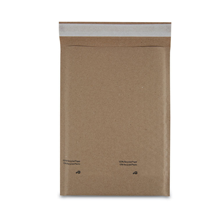 Natural Self-Seal Cushioned Mailer, #0, Barrier Bubble Air Cell Cushion, Self-Adhesive Closure, 6 x 10, Kraft, 200/Carton OrdermeInc OrdermeInc