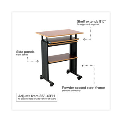 Muv Stand-Up Adjustable-Height Desk, 29.5" x 22" x 35" to 49", Gray OrdermeInc OrdermeInc