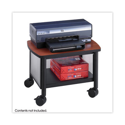 Impromptu Under-Desk Machine Stand, Metal, 2 Shelves, 100 lb Capacity, 20.5" x 16.5" x 14.5", Cherry/White/Black OrdermeInc OrdermeInc