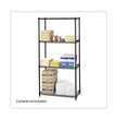 Commercial Wire Shelving, Four-Shelf, 36w x 18d x 72h, Black OrdermeInc OrdermeInc