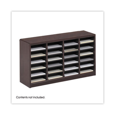 Wood/Fiberboard E-Z Stor Sorter, 24 Compartments, 40 x 11.75 x 23, Mahogany OrdermeInc OrdermeInc