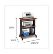 Muv Three Level Machine Cart/Printer Stand, Engineered Wood, 3 Shelves, 29.5" x 20" x 35", Cherry/Black OrdermeInc OrdermeInc