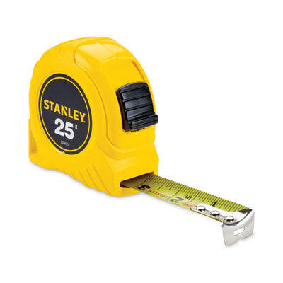 Power Return Tape Measure, Plastic Case, 1" x 2 5ft, Yellow OrdermeInc OrdermeInc