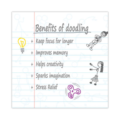 DoodleWrite Notebooks, 1-Subject, Medium/College Rule, White Cover, (60) Sheets, 24/Carton, Ships in 4-6 Business Days - OrdermeInc