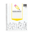 DoodleWrite Notebooks, 1-Subject, Medium/College Rule, White Cover, (60) Sheets, 24/Carton, Ships in 4-6 Business Days - OrdermeInc