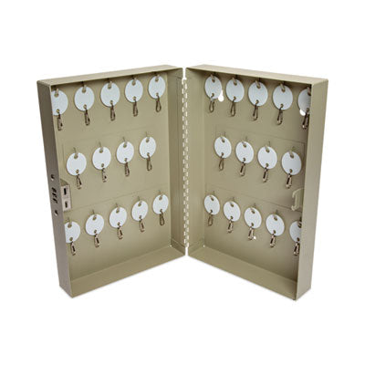 Combination Lockable Key Cabinet, 28-Key, Metal, Sand, 7.75 x 3.25 x 11.5 OrdermeInc OrdermeInc