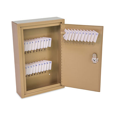 Key Lockable Key Cabinet, 30-Key, Metal, Sand, 8 x 2.63 x 12.13 OrdermeInc OrdermeInc
