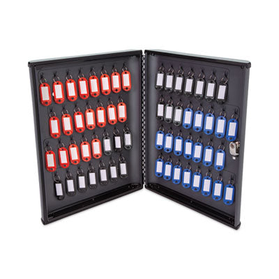 Key Lockable Key Cabinet, 60-Key, Metal, Charcoal Gray, 12 x 2.63 x 14.75 OrdermeInc OrdermeInc