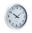 Brushed Aluminum Wall Clock, 12" Overall Diameter, Silver Case, 1 AA (sold separately) OrdermeInc OrdermeInc