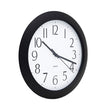 UNIVERSAL OFFICE PRODUCTS Whisper Quiet Clock, 12" Overall Diameter, Black Case, 1 AA (sold separately)