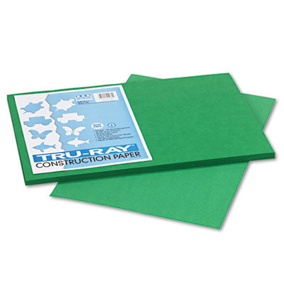 PACON CORPORATION Tru-Ray Construction Paper, 76 lb Text Weight, 12 x 18, Holiday Green, 50/Pack - OrdermeInc