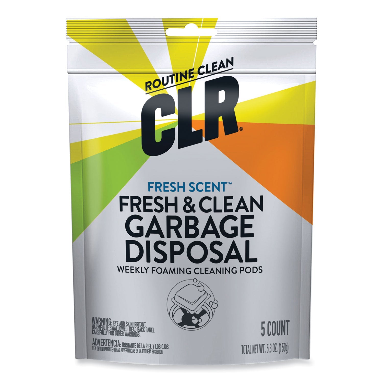 Fresh and Clean Garbage Disposal, Fresh Scent, 5 Pods/Pack, 6 Packs/Carton - OrderMe