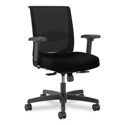 Convergence Mid-Back Task Chair, Swivel-Tilt, Up to 275lb, 16.5" to 21" Seat Ht, Black Seat/Back/Frame,Ships in 7-10 Bus Days OrdermeInc OrdermeInc