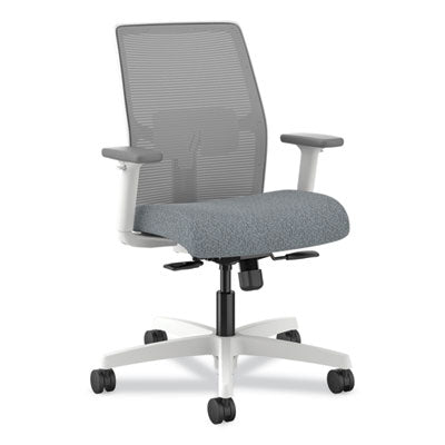 Ignition 2.0 Mid-Back Mesh Task Chair, Posture Lock, Up to 300lb, Basalt Seat, Fog Back/White Base OrdermeInc OrdermeInc