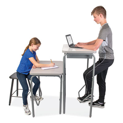 AlphaBetter 2.0 Height-Adjust Student Desk with Pendulum Bar, 27.75 x 19.75 x 29 to 43, Dry Erase, Ships in 1-3 Business Days OrdermeInc OrdermeInc