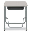 AlphaBetter 2.0 Height-Adjust Student Desk w/Pendulum Bar, 27.75 x 19.75 x 29 to 43, Pebble Gray, Ships in 1-3 Business Days OrdermeInc OrdermeInc