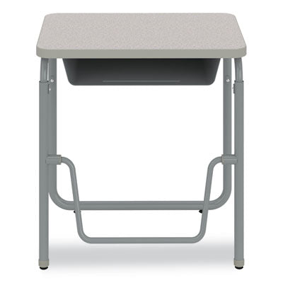 AlphaBetter 2.0 Height-Adjust Student Desk w/Pendulum Bar, 27.75 x 19.75 x 29 to 43, Pebble Gray, Ships in 1-3 Business Days OrdermeInc OrdermeInc