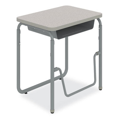 AlphaBetter 2.0 Height-Adjust Student Desk w/Pendulum Bar, 27.75 x 19.75 x 29 to 43, Pebble Gray, Ships in 1-3 Business Days OrdermeInc OrdermeInc