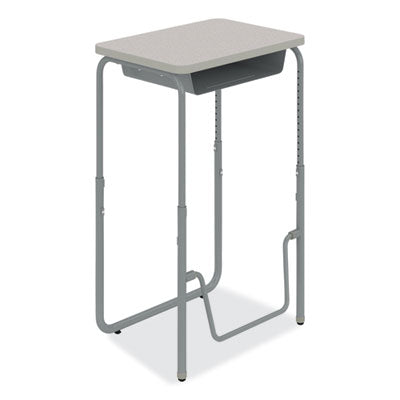 AlphaBetter 2.0 Height-Adjust Student Desk w/Pendulum Bar, 27.75 x 19.75 x 29 to 43, Pebble Gray, Ships in 1-3 Business Days OrdermeInc OrdermeInc