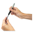 Zebra® F-402 Ballpoint Pen, Retractable, Fine 0.7 mm, Black Ink, Stainless Steel/Black Barrel - OrdermeInc