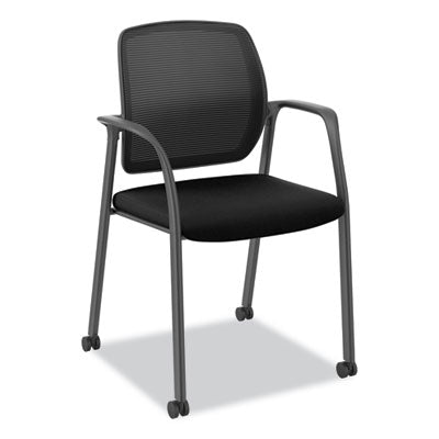 Nucleus Series Recharge Guest Chair, Supports Up to 300 lb, 17.62" Seat Height, Black Seat/Back, Black Base OrdermeInc OrdermeInc