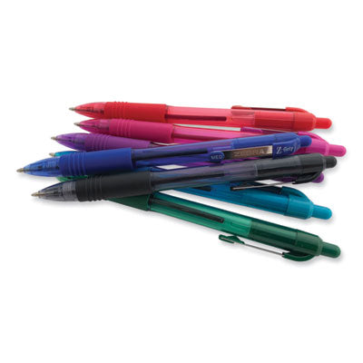 Z-Grip Ballpoint Pen, Retractable, Medium 1 mm, Blue Ink, Translucent Blue/Blue Barrel, 12/Pack OrdermeInc OrdermeInc