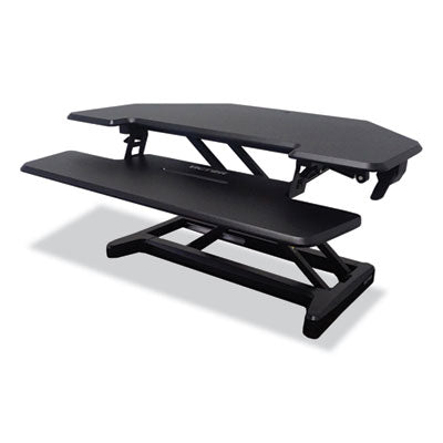Height Adjustable Corner Standing Desk with Keyboard Tray, 36 x 20 x 0 to 20, Black, Ships in 1-3 Business Days OrdermeInc OrdermeInc