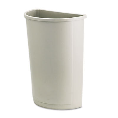 Untouchable Half-Round Plastic Receptacle, 21 gal, Plastic, Beige OrdermeInc OrdermeInc