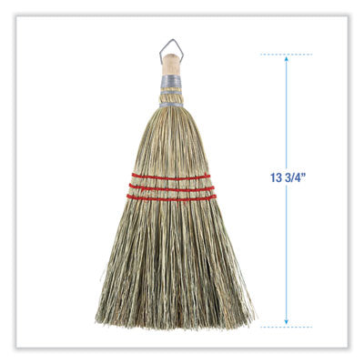 Corn Whisk Broom, Corn Fiber Bristles, 9" Bristle Length, Yellow, 12/Carton OrdermeInc OrdermeInc