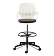 Shell Extended-Height Chair, Max 275 lb, 22" to 32" High Black/White Seat, White Back, Black Base, Ships in 1-3 Business Days OrdermeInc OrdermeInc