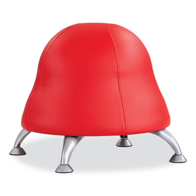 Runtz Ball Chair, Backless, Supports Up to 250 lb, Red Vinyl Seat, Silver Base, Ships in 1-3 Business Days OrdermeInc OrdermeInc