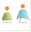 Runtz Ball Chair, Backless, Supports Up to 250 lb, Blue Fabric Seat, Silver Base, Ships in 1-3 Business Days OrdermeInc OrdermeInc