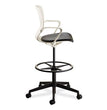 Shell Extended-Height Chair, Max 275 lb, 22" to 32" High Black/White Seat, White Back, Black Base, Ships in 1-3 Business Days OrdermeInc OrdermeInc