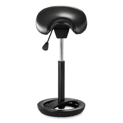 Twixt Extended-Height Saddle Seat Stool, Backless, Supports 300lb, 22.9" to 32.7" High Black Seat, Ships in 1-3 Business Days OrdermeInc OrdermeInc