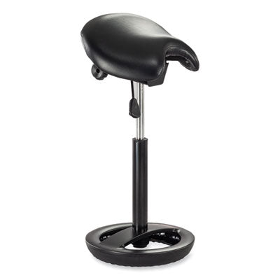 Twixt Extended-Height Saddle Seat Stool, Backless, Supports 300lb, 22.9" to 32.7" High Black Seat, Ships in 1-3 Business Days OrdermeInc OrdermeInc