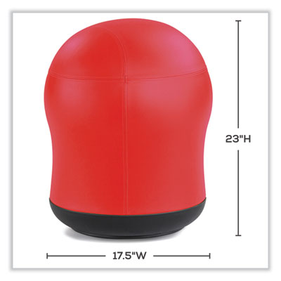 Zenergy Swivel Ball Chair, Backless, Supports Up to 250 lb, Red Vinyl, Ships in 1-3 Business Days OrdermeInc OrdermeInc