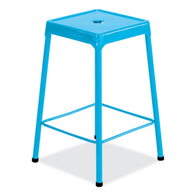 Steel Counter Stool, Backless, Supports Up to 250 lb, 25" High BabyBlue Seat, BabyBlue Base, Ships in 1-3 Business Days OrdermeInc OrdermeInc