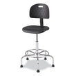 Workfit Economy Industrial Chair, Up to 400 lb, 22" to 30" High Black Seat/Back, Silver Base, Ships in 1-3 Business Days OrdermeInc OrdermeInc
