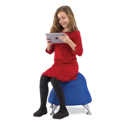 Runtz Ball Chair, Backless, Supports Up to 250 lb, Blue Fabric Seat, Silver Base, Ships in 1-3 Business Days OrdermeInc OrdermeInc