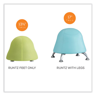 Runtz Ball Chair, Backless, Supports Up to 250 lb, Baby Blue Vinyl Seat, Silver Base, Ships in 1-3 Business Days OrdermeInc OrdermeInc