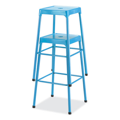 Safco® Steel Bar Stool, Backless, Supports Up to 275 lb, 29" Seat Height, BabyBlue Seat, BabyBlue Base, Ships in 1-3 Business Days OrdermeInc OrdermeInc