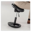 Twixt Sitting-Height Saddle Seat Stool, Backless, Max 300lb, 19" to 24" High Seat,Black Seat/Base, Ships in 1-3 Business Days OrdermeInc OrdermeInc