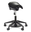 Saddle Seat Lab Stool, Backless, Supports Up to 250 lb, 21.25"-26.25" High Black Seat, Black Base, Ships in 1-3 Business Days OrdermeInc OrdermeInc