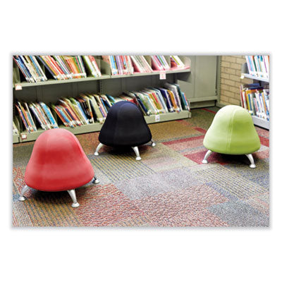 Runtz Ball Chair, Backless, Supports Up to 250 lb, Red Vinyl Seat, Silver Base, Ships in 1-3 Business Days OrdermeInc OrdermeInc
